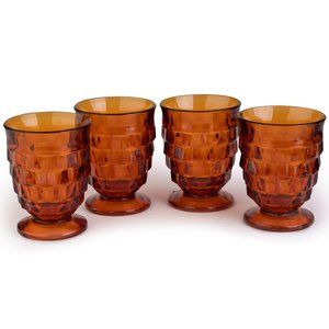 Indiana Colony Whitehall Harvest Amber Flared Juice Glasses Set of 4